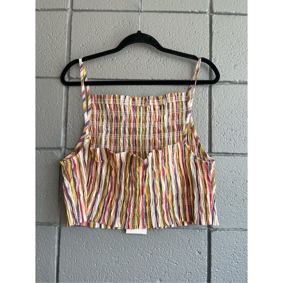 NWT Zara Women’s Multi-Colored Striped Spaghetti Strap Tank Tok size XXL - Picture 2 of 4